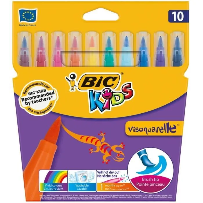 BIC Kids Visaquarelle 10 Feutres de Coloriage-0