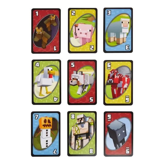 Mattel Games - Uno Minecraft - Jeu de cartes - Dès 7 ans - UNO - FPD61-2
