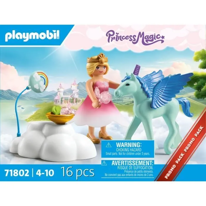 PLAYMOBIL 71802 Princesse et poulain ailé avec nuage, Princess Magic, 16 pièces, Dès 4 ans-3
