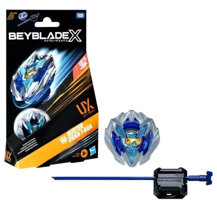 Beyblade X Buster Dran 1-60A UX, toupie de type endurance et lanceur, toupies de combat authentiques Takara Tomy, dès 8 ans-0