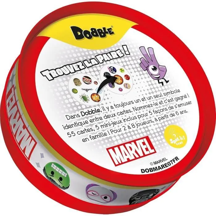 Jeu d'ambiance - ASMODEE - Dobble : Marvel Emoji (Eco Sleeve) - 6 ans - Extérieur - Mixte-6