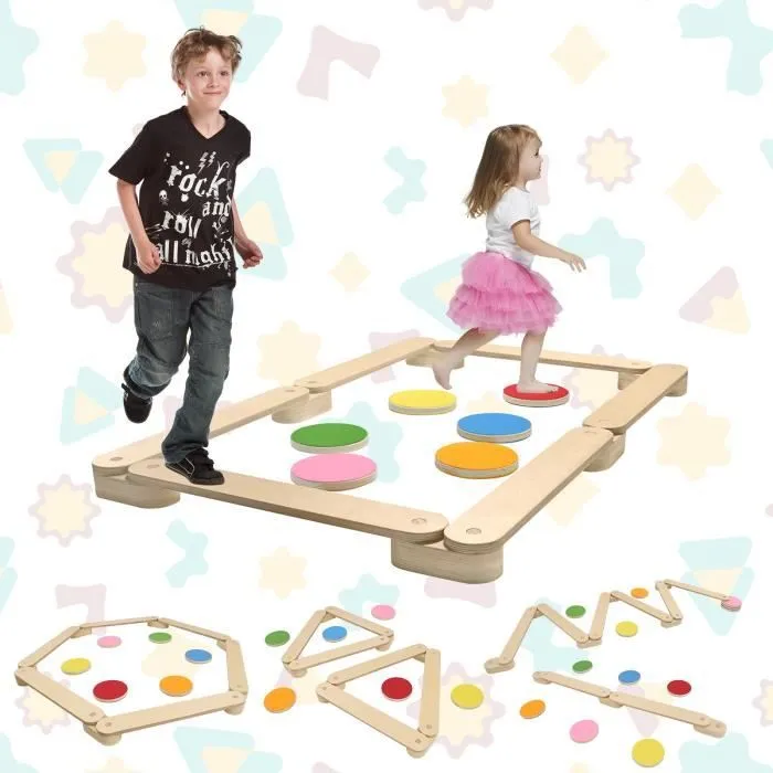 Poutre d'équilibre en bois pour enfants - LZQ - Balance Board - Jouet Montessori-0