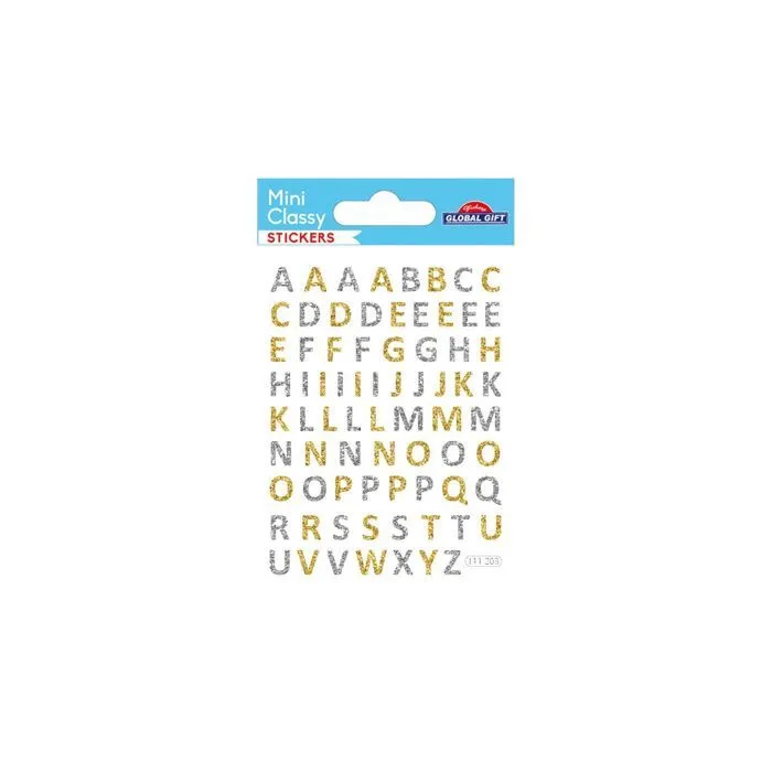 Stickers - Mini Classy - Alphabet - Or - Argent - Pour Enfants-1