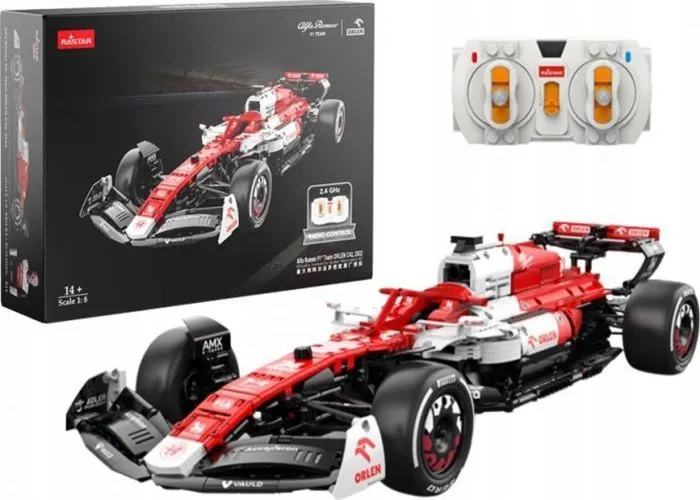 Vehicule miniature assemble - engin terrestre miniature assemble Rastar Auto RC 1:8 Alfa Romeo Bolid F1 C42 Rouge-0