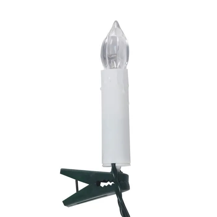 Guirlande lumineuse - Lights4fun - 20 Bougies Blanches LED - 5,90m - Intérieur - Noël-2