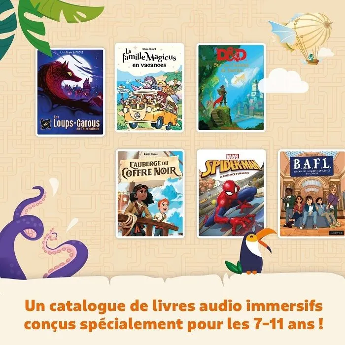 Console éducative - Lunii - Pack baladeur audio FLAM + coque antichocs de protection Jaune - boîte à histoires - dès 7 ans-5