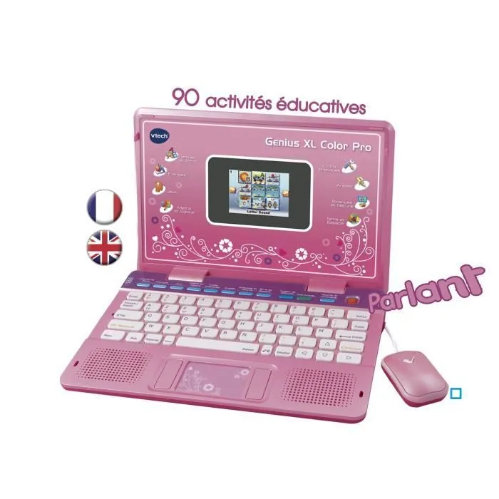 Ordinateur bilingue VTECH Genius XL Color Pro Rose - 6-11 ans-1