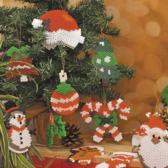 Coffret perles à repasser 12 décorations de Noël-3