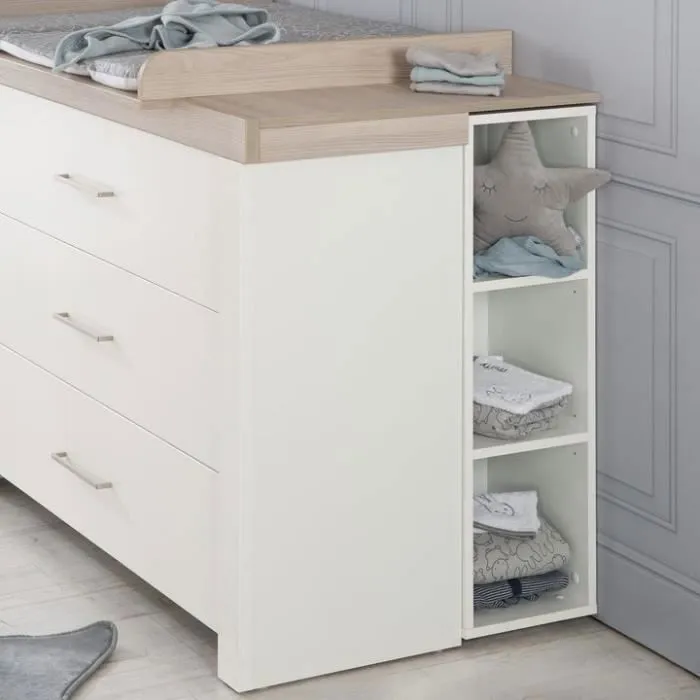 Meuble Étagère - ROBA - Cube de Rangement à 3 Cases - Blanc - Enfant-1