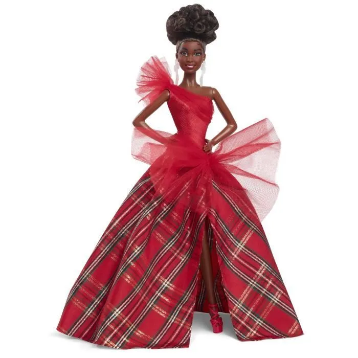 BARBIE Poupée joyeux noël brune HRM62-6