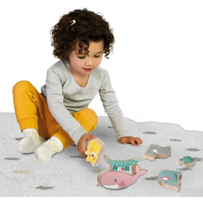 SES CREATIVE - Animaux en bois à équilibrer et empiler - Bébé - Multicolore - A partir de 18 mois-3