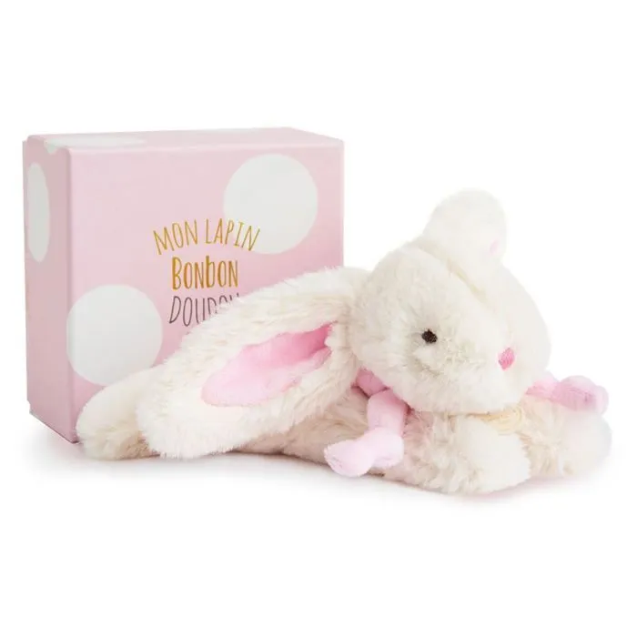 Doudou et Compagnie - Lapin Bonbon - Lapin Bonbon Rose 20cm-1