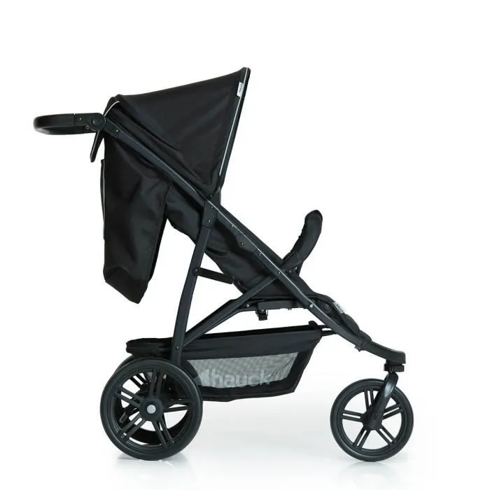 Poussette simple - HAUCK - Rapid 3 - Noir - 3 roues - Avec habillage pluie-2