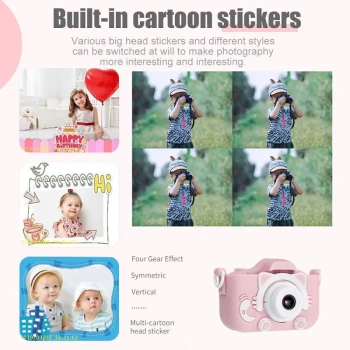 Caméra pour Enfant - NEUFU - Appareil Photo pour Enfant - 20MP/1080P - Dual-Caméras - Coque en Silicone-2