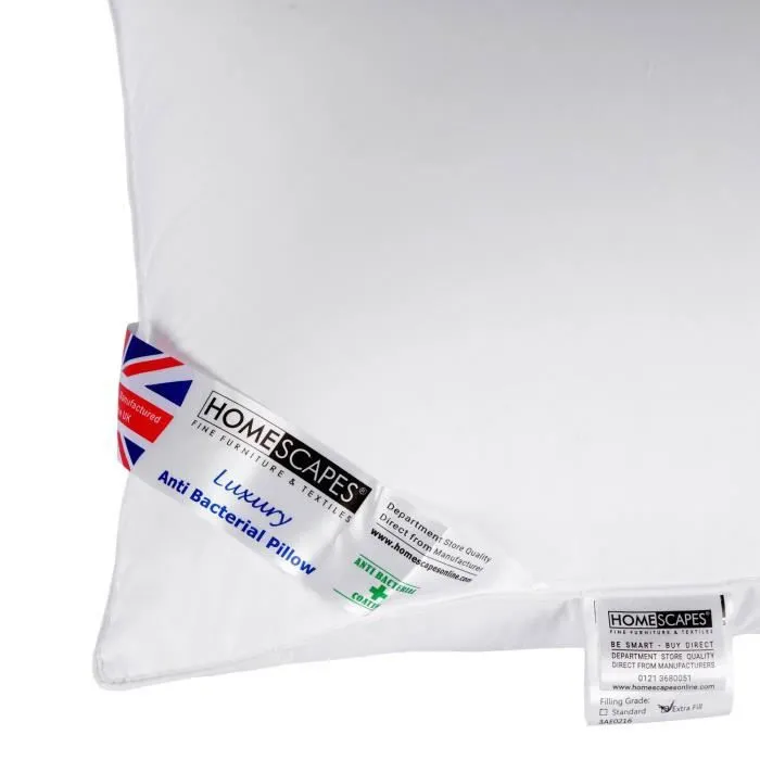 Oreiller - HOMESCAPES - Rectangulaire - 50 x 75 cm - Antibactérien - 100% microfibre-2