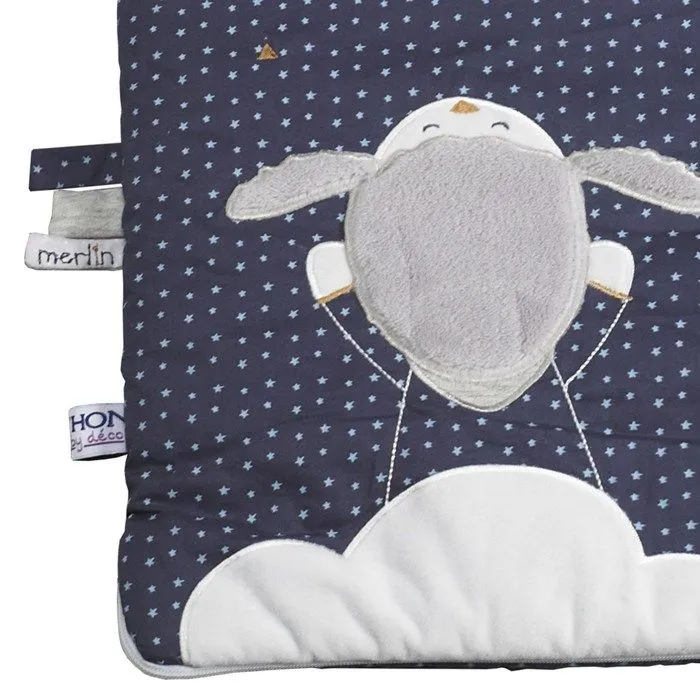 Nid d'ange bébé nomade Mouton - Sauthon - Merlin - Bleu indigo et gris perle - 0 à 3 mois-2