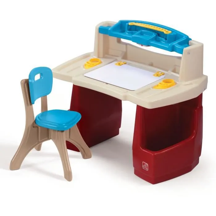 Bureau d'art pour enfants - STEP2 - Deluxe Art Master - Blanc - En plastique - À partir de 3 ans-0