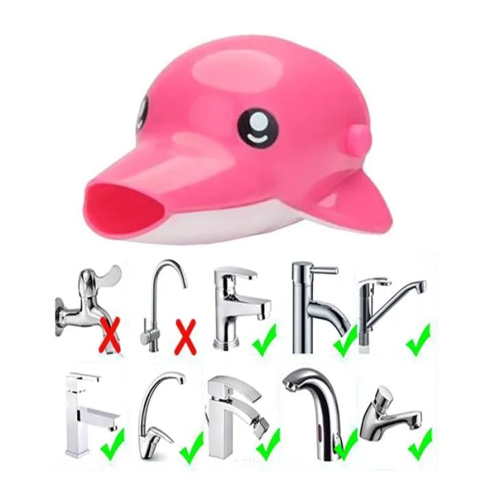 SHOP-STORY - Prolongateur de robinet en forme de dauphin rose-3