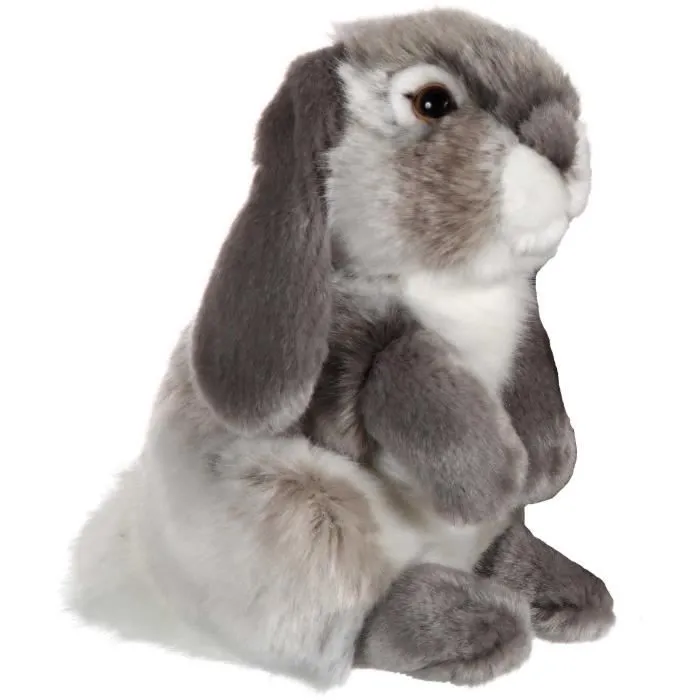 Gipsy Toys - Lapin Bélier - Peluche - 18 cm - Gris-0