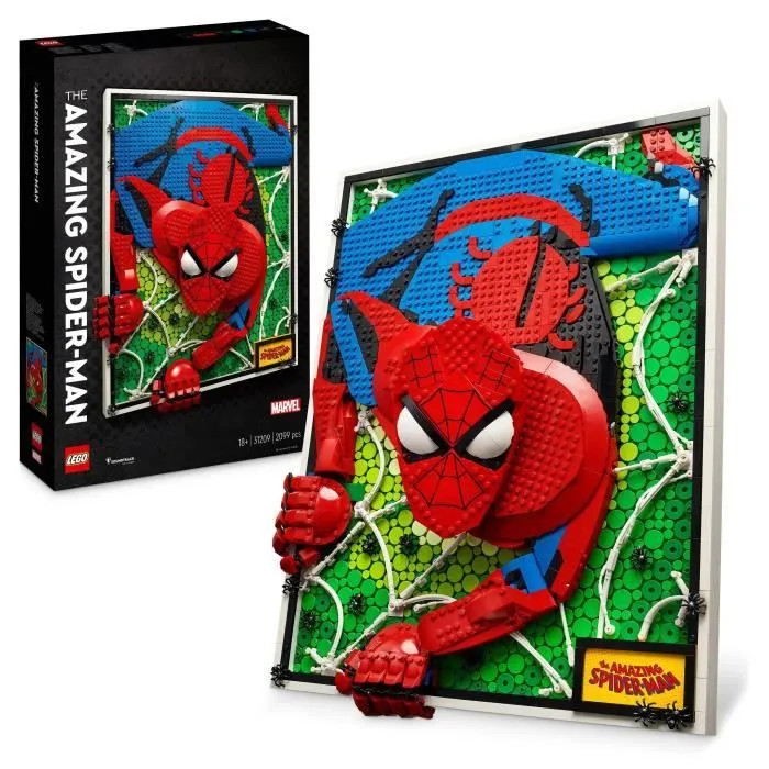 LEGO® ART 31209 The Amazing Spider-Man, Set Art Mural 3D, Poster BD pour Adolescents et Adultes-0