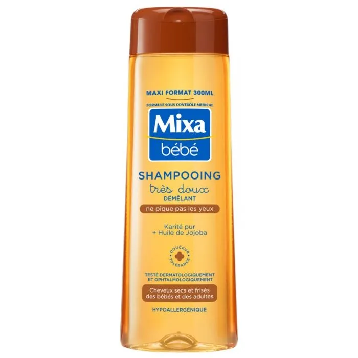 Shampooing Démêlant Très Doux Mixa Bébé - MIXA - Karité - Cheveux secs - Facilite le démêlage-0