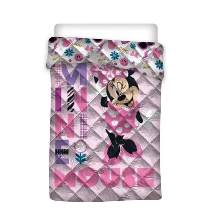 Couette imprimée - Disney - Minnie - 140x200 cm - Rose - Lavable en machine-0