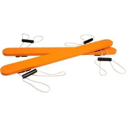 Skis d'été en bois pour enfant - Buitenspeel - Jeu plein air - Skis sur herbe-0