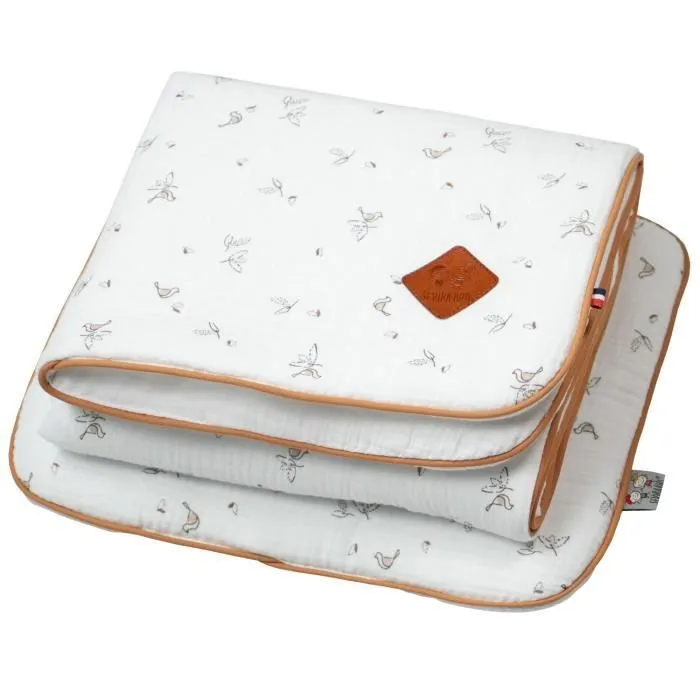 Ensemble coussin et couverture pour berceau et couffin Melody-0