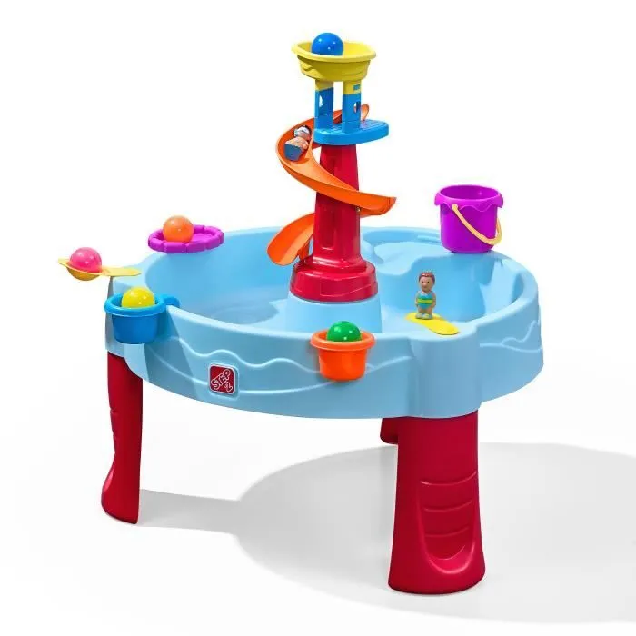 Table de jeu - Step2 - Spiral Slide Table - 13 accessoires - Bleu - Extérieur-0