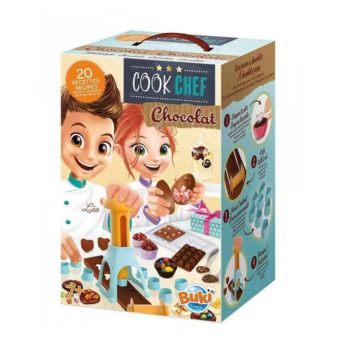 BUKI FRANCE - Cook chef Chocolaterie - Création de chocolat - Enfant - 7 ans - Presse à chocolat - 20 recettes-0