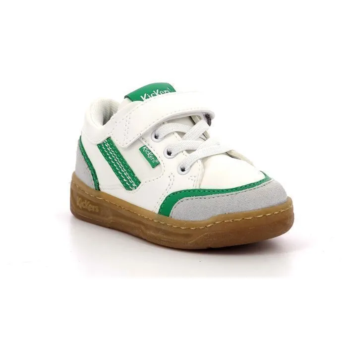 Baskets basses - KICKERS - Kouic - Vert/blanc - Synthetique - Confort optimal-1