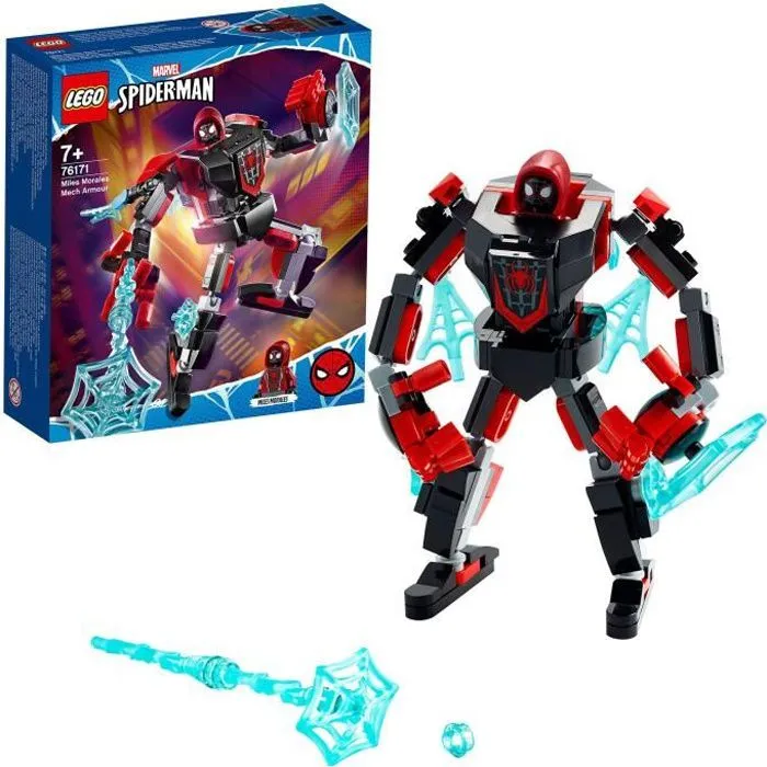 LEGO® Marvel Spider-Man 76171 L’armure robot de Miles Morales, jeu de construction, garçon ou fille 7 ans, figurine super héros-0
