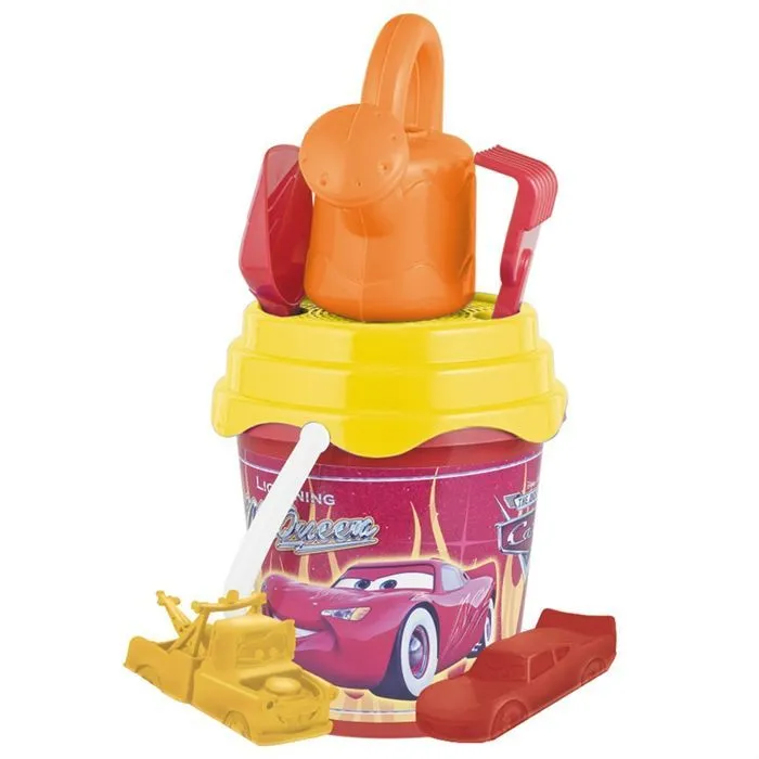Seau garni de plage - Disney Cars - Mondo - Jouets de plage pour enfant mixte à partir de 3 ans-0
