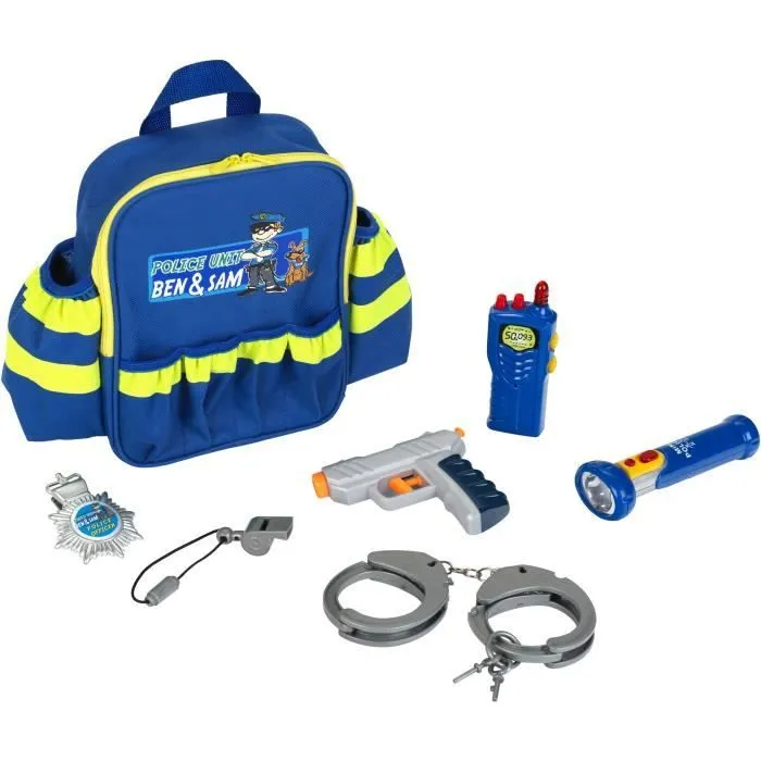 Sac à dos de policier KLEIN avec accessoires - Bretelles ajustables et poches de rangement-1