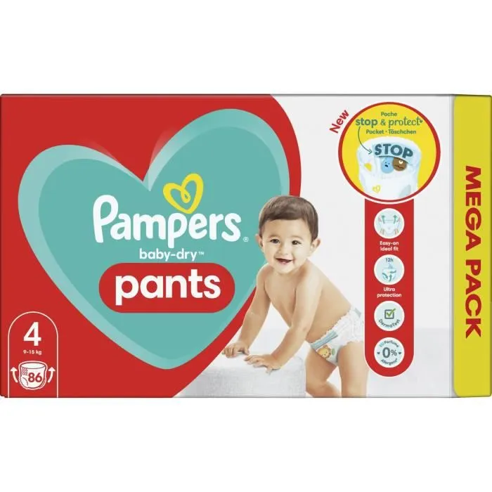 PAMPERS Baby-Dry Pants Taille 4 - 86 Couches-Culottes-2