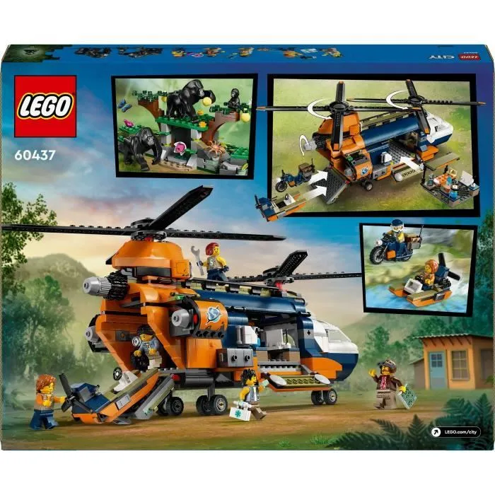 LEGO® City 60437 L’hélicoptère de l’explorateur de la jungle au camp de base, dès 8 ans-5