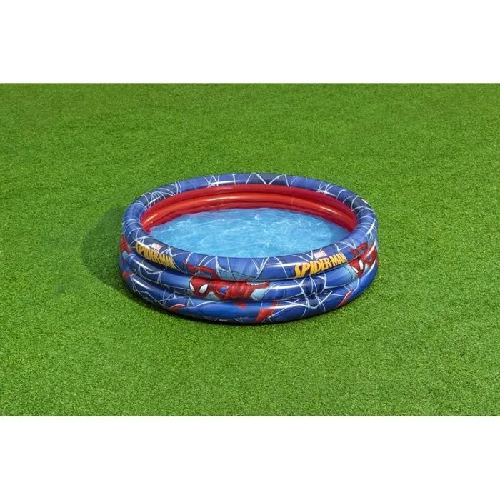 Piscine Gonflable - Bestway - Spider Man - 122x30 cm - Vinyle - Pour Enfants Plus de 2 Ans-0