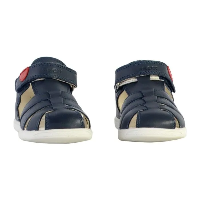 Sandale Plate Cuir Geox  Macchia - Marine-4