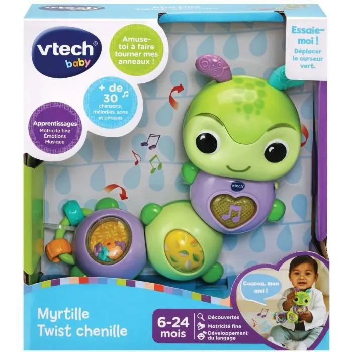 Jeu d'éveil VTECH BABY - Myrtille Twist Chenille - 6-24 mois - Postures amusantes-2