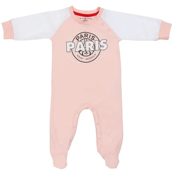 Bebeboutik Grenouillere pyjama bebe fille PSG Collection officielle PARIS SAINT GERMAIN