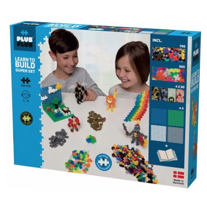 Kit découverte Méga 1200 pièces Mini + 4 bases + livret - Plus Plus-0