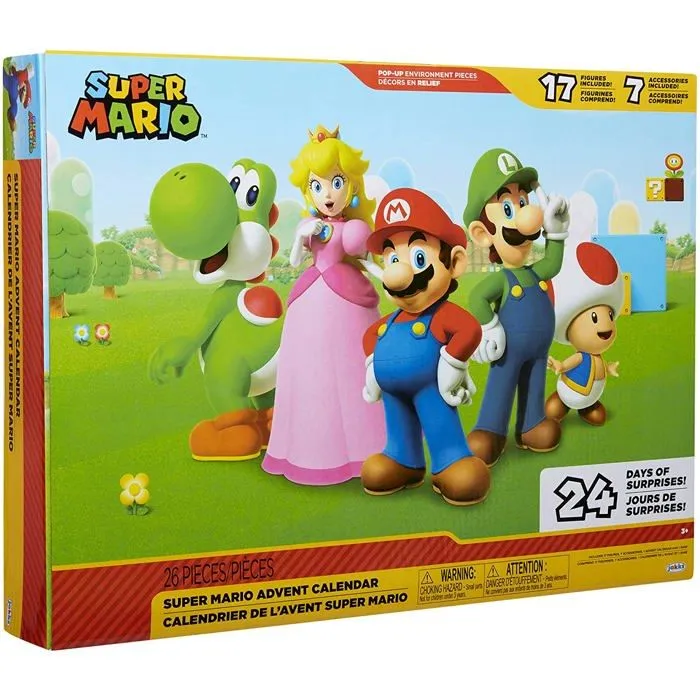 Nintendo - Calendrier de l'Avent Mario & Co. avec Mario doré et Bullet Bill doré-1