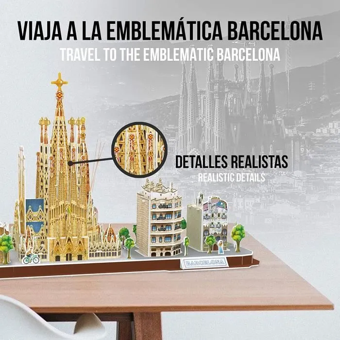 Puzzle 3D Barcelone - XTREM RAIDERS - Architecture et monument - Enfant - 170 min d'assemblage-3