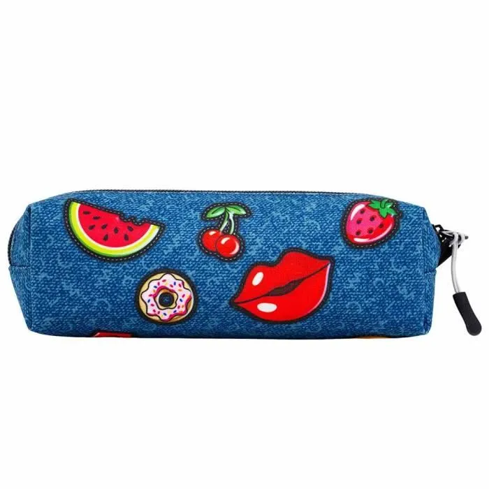 Trousse à crayons - Oh My Pop! - Carré HS - Bleu Foncé - Blanc - 5,50 x 21,00 x 7,00 cm-2