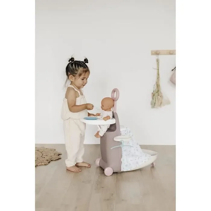Valise Nurserie 3 en 1 - Baby Nurse - Pour Poupons jusqu'à 42cm - Beige/Rose/Blanc-3