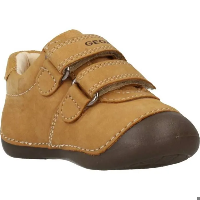 Sandales - Geox - B TUTIM - Cuir beige - Fermeture à double scratch - Confortables et pratiques-4