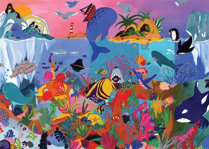 Puzzle Michèle Wilson - Sous les océans de Mathilde Joly - WILSON JEUX-2
