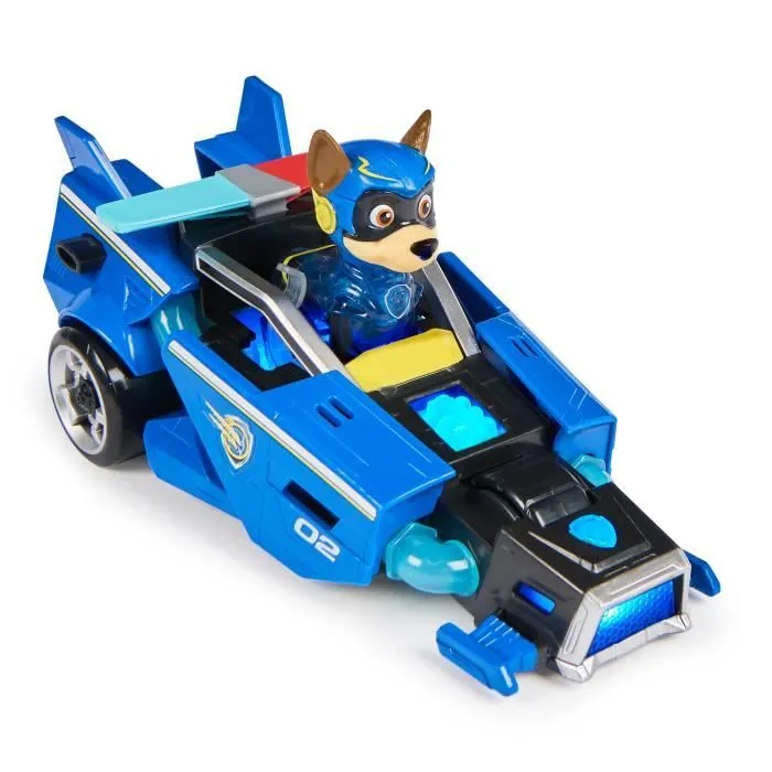 Véhicule Chase La Super Patrouille - Le Film - PAW PATROL - Effets sonores et lumineux - Figurine incluse-1