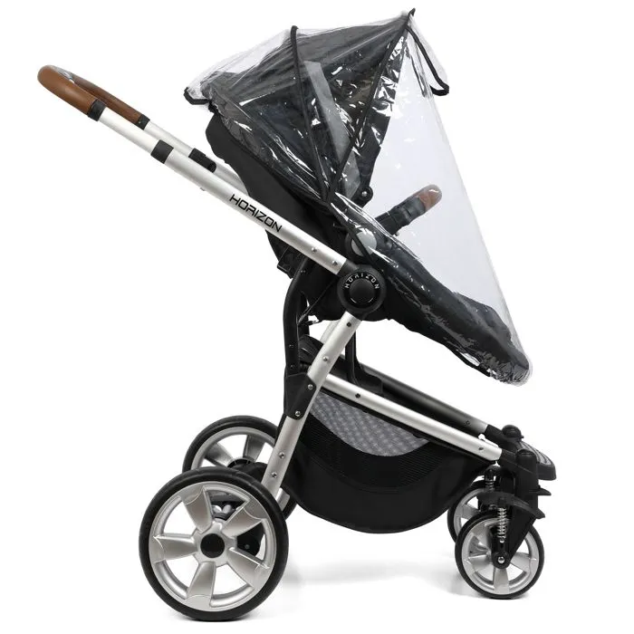 Bebeboutik TROTTINE Pack Poussette 3 en 1 reversible Siege auto bebe R129 TS HORIZON 2 Lx Silver