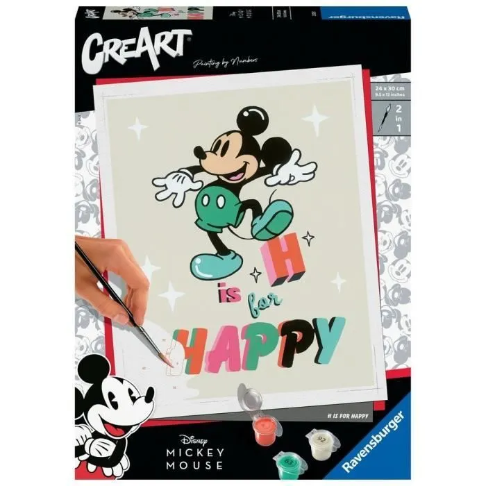 Tableau de peinture par numéro grand format Disney Mickey Mouse - Ravensburger-3